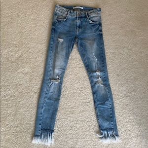 Zara Jeans - Destroyed Denim - Size 2